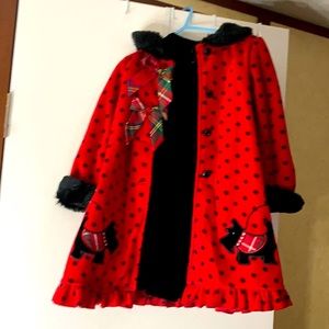 Little girls dress and coat